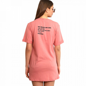 Camasa de Noapte Mini, Ghiche Fashion, Model 'The Cities Moschino' Mineral Pink