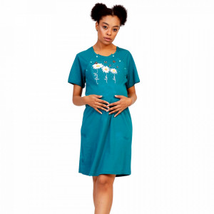 Camasa Gravide si Alaptat Confortabila Vienetta, Model 'Faith, Hope, Love' Green