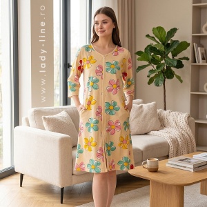 Relaxare totală într-un decor modern: halatul din bumbac natural este piesa ideală pentru dimineți liniștite și momente de răsfăț acasă.