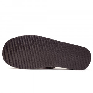 Papuci de casă din postav Lim Art Model Lounge Grey, culoare crem natur, model minimalist UNI, broderie discretă "Lim Art", talpă antiderapantă.