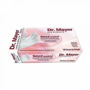 Manusi Examinare Pudrate Cauciuc Natural Alb Dr. Mayer 100 Bucati