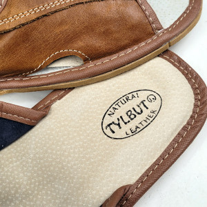 Papuci de Casa Barbati, Sezon Vara, Material Piele, Culoare Maro, Model 'Brown Lion'