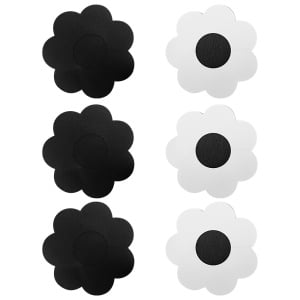 Ornamente Mameloane Pânzate și Autocolante Foarte Subțiri Culoare Negru | Discreție și Confort, 6 Bucăți