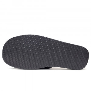 Papuci de Casa din Piele Culoare Negru Model 'Black Fashion all the Time'