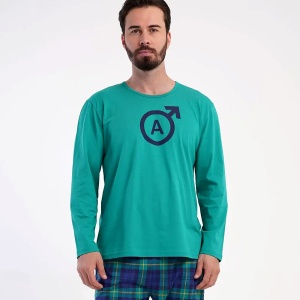 Pijama Bumbac 100% pentru Bărbați, Vienetta | MAN Model 'Alpha Prime' - Prezentare bluză pijama .