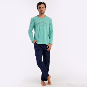 Pijama Bumbac 100% pentru Bărbați, Vienetta | MAN Model 'Dream City' | Confort și Stil Modern