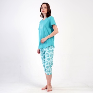 Pijama Dama Marimi Mari Vienetta Model 'Always Positive Thinking'. Prezentare pijama din lateral.