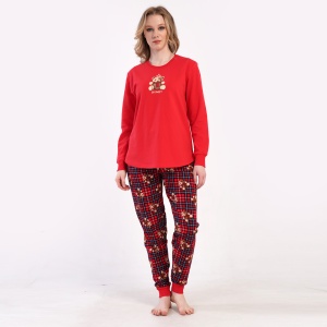 Pijama din Bumbac Vătuită la Interior Vienetta, Model 'You are So Sweet' | Căldură și Răsfăț