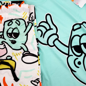 Pijamale Confortabile din Bumbac Vienetta Model 'Funny is My Second Name' 