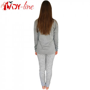 Pijamale Dama Snelly L'Originale Model 'This Girl Loves Sleep' Gray