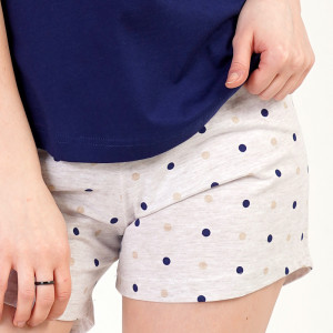 Pijamale Dama Vienetta din Bumbac 100%, Model 'Belive in Your Dreams' Blue