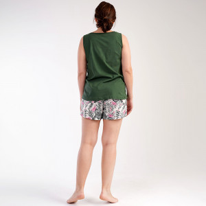 Pijamale Vara Marimi Mari Vienetta Model 'Make Your Own Way' Green