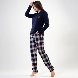 Pijamale Vienetta din Bumbac Model 'Love Wins'