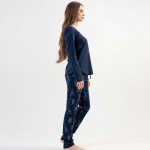 Pijamale Vienetta din Bumbac Model 'Paradise Flowers'