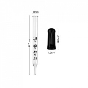 Set Pipete din Sticla cu Gradatie de la 0.25ml la 1.00ml, 2 Buc