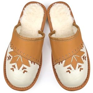 Sheepskin Fur Slippers 'Harmony' Peanuts Brown | Comfort and Warmth