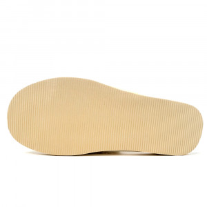 Papuci de Casa din Piele Imblaniti cu Lana de Oaie Model 'London Brogue' White