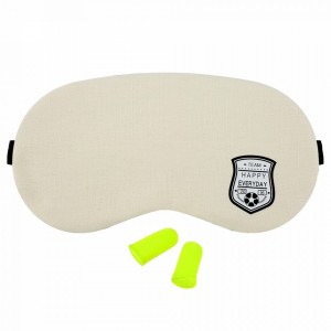 Sleeping Mask + Earplugs, 'Happy Team'