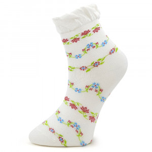 Sosete Dama Bumbac Set 3 Perechi Culori Diferite Model 'Blooming Flowers' Colore