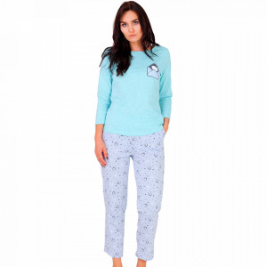 Women's Cotton Pajamas, M-Max, 'Mail Me' Vernil