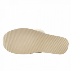 Papuci de Casa Dama Imblaniti cu Lana de Oaie Model 'Root Traditions' Dark Brown