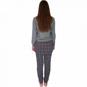 Pijamale Dama Bumbac 100%, Charachter, 'Private And Secret' Gray
