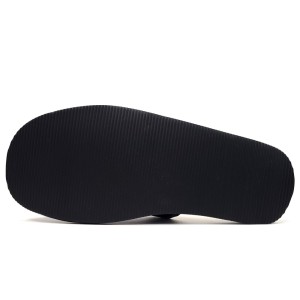 Papuci de Casa din Piele Îmblăniți cu Lana Culoare Maro Model 'New Dark Black'