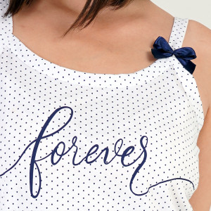 Camasa de Noapte cu Bretele Marimi Mari Vienetta, Model 'Forever'