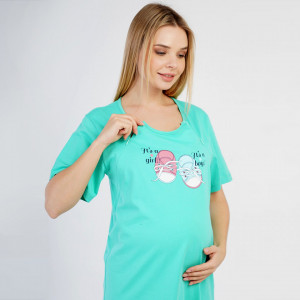 Camasa Gravide si Alaptat cu Fermoar Vienetta Model 'It's a Girl It's a Boy'