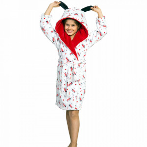 Children's Robe with Hood and Extra Soft Ears Vienetta, 'Cute DOggy'
