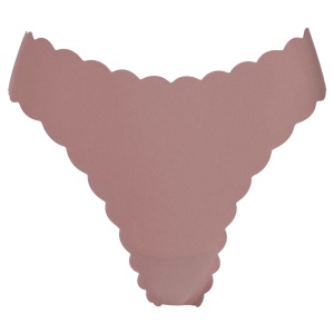 Chilot Dama Tip G-String Invisible Motion Old Rose, Laser-Cut Curved Scallop - Culoare Roz Prăfuit