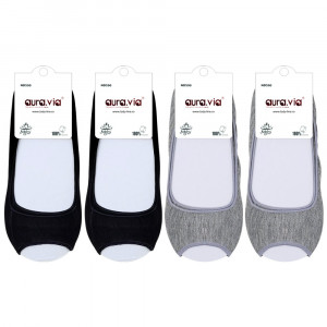 Cut-Out Toe Insoles Set of 4 Pairs Black and Grey