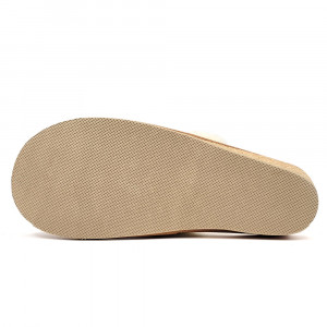 Papuci de Casa din Piele cu Talpa de Plută și Îmblăniți cu Lână , Model 'Natural Confort'
