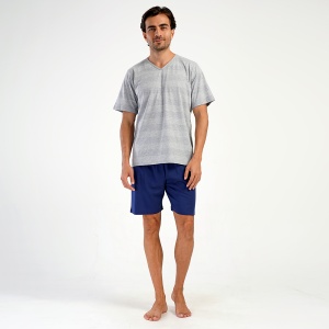 Men's Pajamas with Shorts Vienetta|MAN Model 'Dublin' | Comfort and Adventure