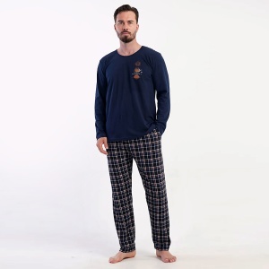 Men's Plus Size Pajamas Vienetta | MAN Model 'Never Stop Exploring' | Comfort & Inspiration