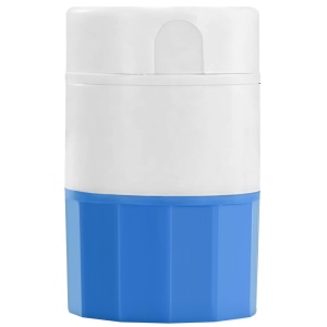 Multifunctional 4in1 Medicine Organizer | Cutting, Crushing, Storage, Water Glass, Blue Color