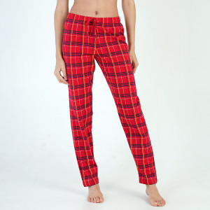 Pantaloni Pijama din Bumbac 100% Vienetta Model 'Sweet and Caring'