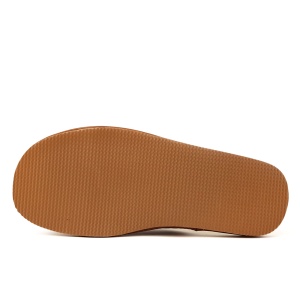 Talpă flexibilă și amortizantă din material EVA a papucilor Leather Core Classic Brown.