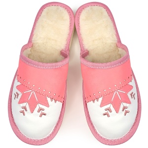 Papuci de Casă Damă Îmblăniți cu Lână de Oaie Model 'Harmony' Sweet Pinky | Confort și Căldură