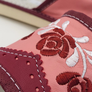 Papuci de Casa Dama Material Piele Model 'Mesopotamia' Pink
