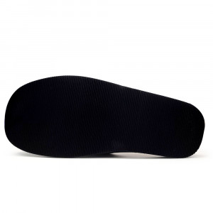 Papuci de Casa din Piele Culoare Negru Model 'Geometric Aproch''