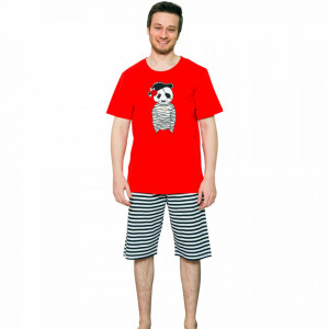 Pijama Barbati Gazzaz by Vienetta, 'Let's be Pirates' Red