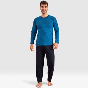 Pijama Bărbați Serena First Touch, Model 'Nothing' | Stil Casual. Prezentare din față.