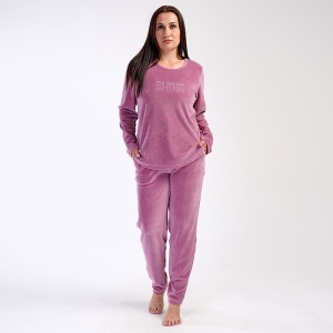 Pijama Dama din Soft Velur Mărimi Mari, Vienetta Model 'Shine' | Lux și Confort