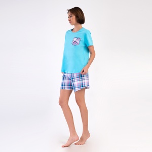 Pantalon scurt lejer din bumbac 100% natural, ideal pentru zilele calde.