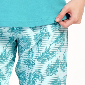 Pijama Dama Marimi Mari Vienetta Model 'Always Positive Thinking'. Prezentare pijama detaliu pantalon.