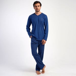 Pijama din Bumbac Barbati Vienetta|MAN, Model 'Belive In Yourself' | Confort și Încredere. Prezentare din față.