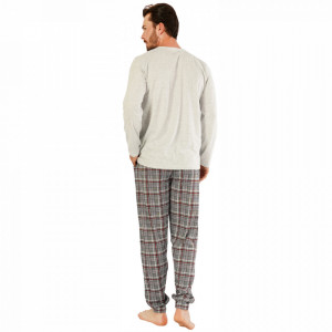Pijamale Barbati Model 'Cattitude' Culoare Gri Brand Gazzaz by Vienetta