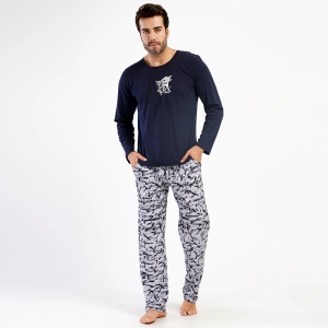 Pijamale Barbati Vienetta|MAN, Model 'Power' | Relaxare și Confort. Prezentare din față.