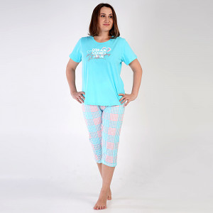 Pijamale Dama Marimi Mari Vienetta Model 'Dream Comes True' Blue
